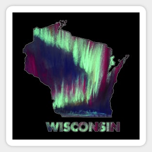 Wisconsin - Northern Lights Sticker